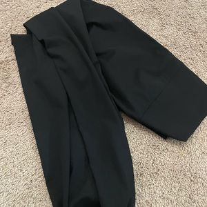 Black flare leggings with crossover, never worn